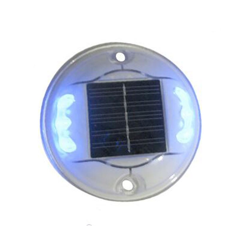 2 Unit/Pack, IP68 Led Reflecterende Solar Bestrating Markering Voor Rijbaan Veiligheid, Solar Road Stud
