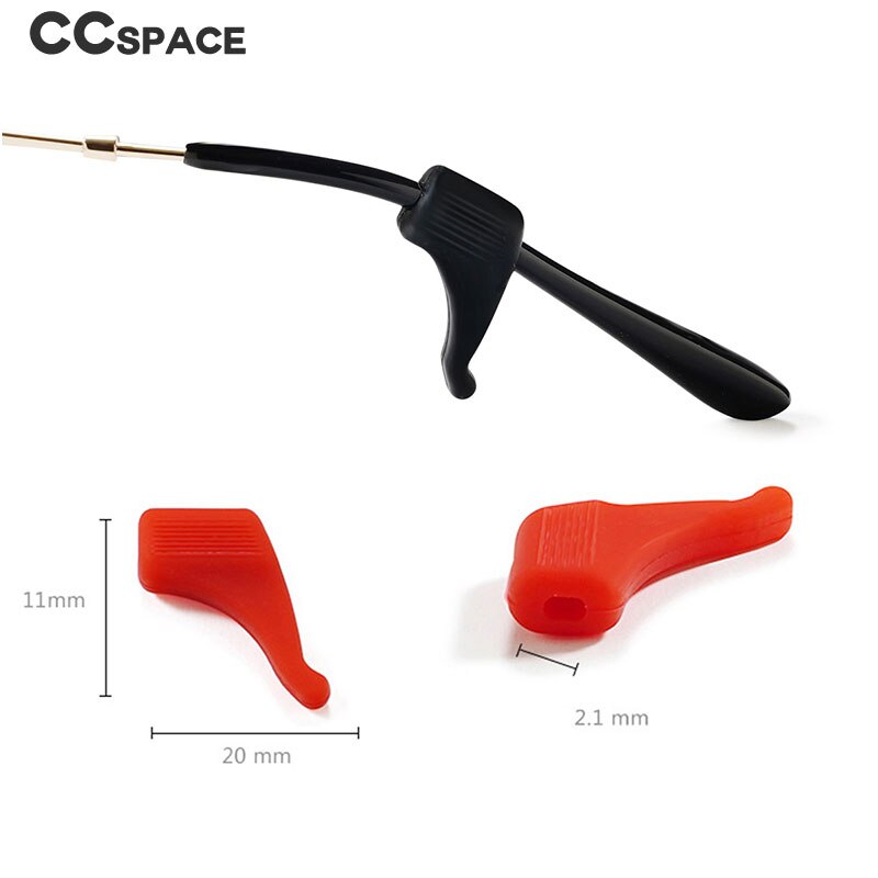 Crochet d'oreille antidérapant pour lunettes, 50 paires, accessoires de lunettes, poignée universelle en Silicone, support de pointe de tempe