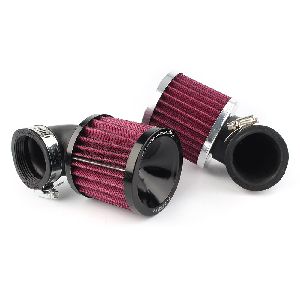 90 Graden Luchtinlaatfilter Met Klem Clearnerreplacement Voor Motorfiets 45 Mm-48 Mm Id Pijp 90 ° Bobber chopper Cruiser