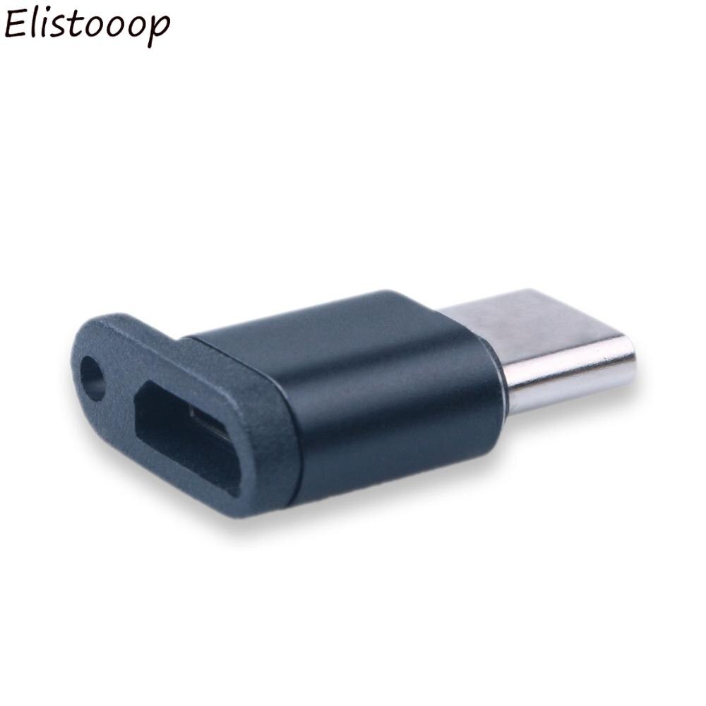 1Pcs Micro Usb Naar Usb C Adapter Mobiele Telefoon Adapter Microusb Connector Voor Huawei Xiaomi Samsung Galaxy Usb Type C Adapter: Black