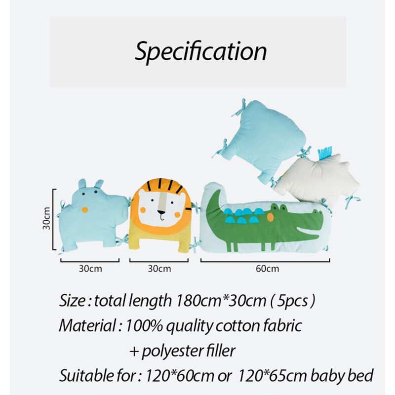 Newborn Baby Bed Bumper INS All Size Cotton Crib 1.8m Bumper Protector Baby Room Decor Infant Bed Kids Bed Baby Cot