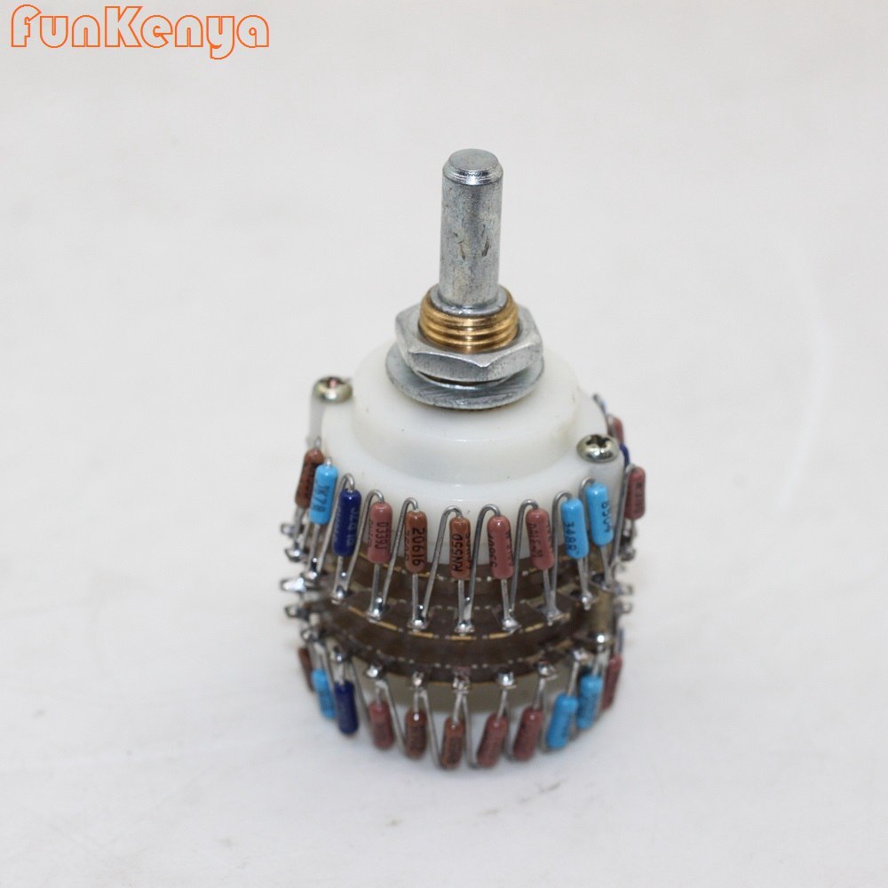 Dual Channel Amplifier Potentiometer 10K 50K 100K 250K 500K 23 Steps Attenuator Alps 2 Channels For Volume Control