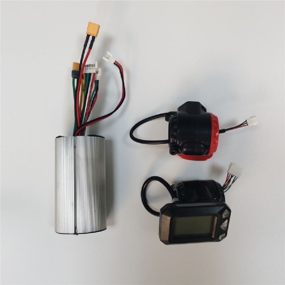 24V /36V Scooter Controller Aluminum Brushless Motor Controller Carbon Fiber Scooter LCD Display Brake Accelerator Throttle
