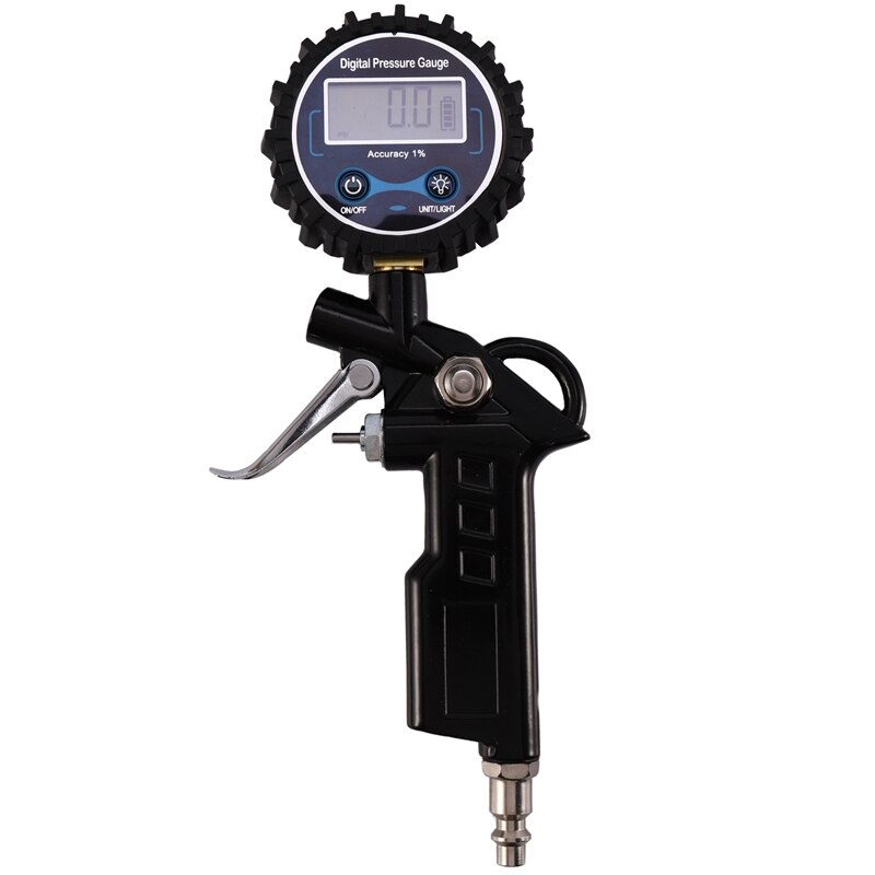 Digital Tire Inflator Pressure Gauge, 250 PSI Heavy Duty Air Chuck and Compressor Accessories with Hose and Quick Connect Plug f