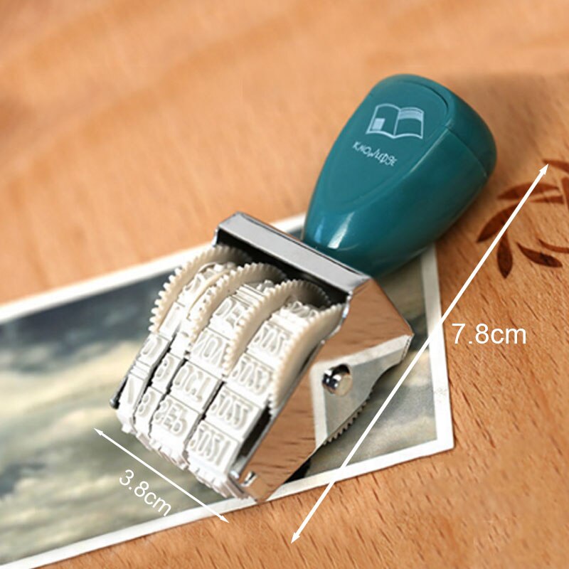 Saizhi 1Pcs Diy Vintage Plastic Rolling Stempel Maand Datum Wiel Postzegels Dagboek Album Scrapbooking Briefpapier SZ3702