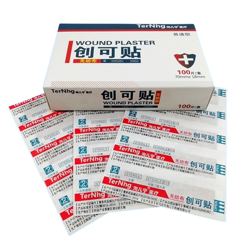 100Pcs Wond Emergency Stickers Waterdicht Ademend Hemostase Aid Bandage Lijm Outdoor Ehbo Emergency Accessoires