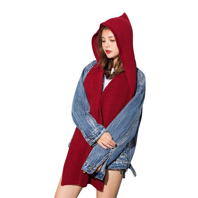 1 Pcs Gestrickte Mit Kapuze Schal Erwachsene Kind Baumwolle Mischung Herbst Winter Kappe Neck Ohr Wärmer Wrap: ZRC