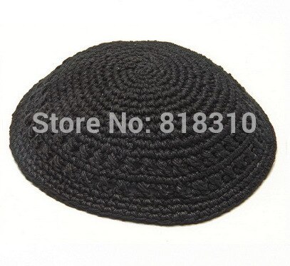 17cm HANDGEMACHTE GESTRICKTE KIPA KIPPA: Black