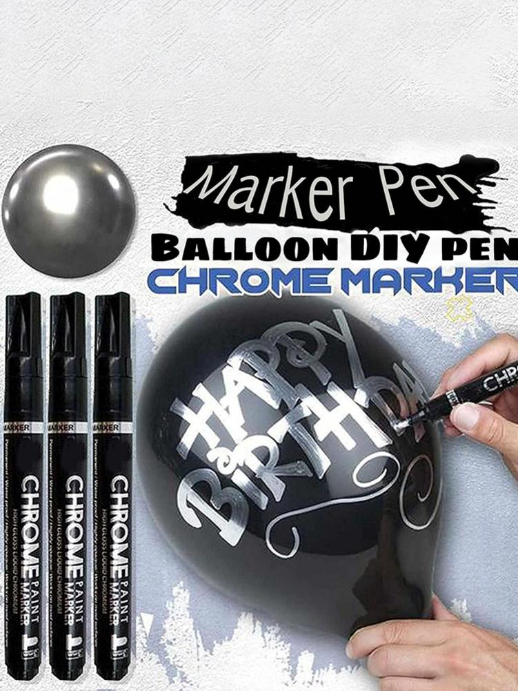 Pennarello argento arte evidenzia penna specchio cromo pennarello liquido brillare per design fai da te 0.7mm, 1.0mm, 3.0mm