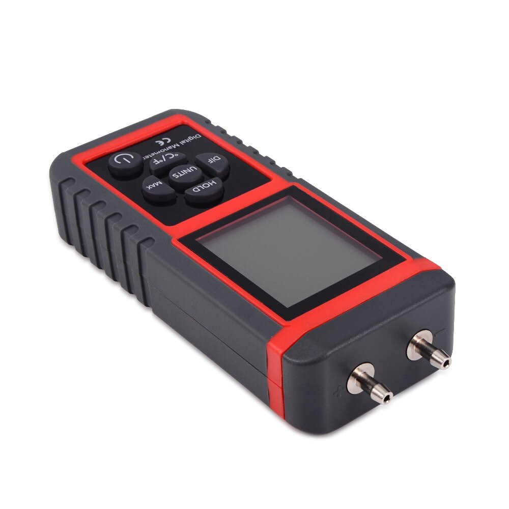 FOSHIO Manometer Digital Handle Differential Air Pressure Gauge Gas Pressure Measurement Instrument Sensor 12Unit