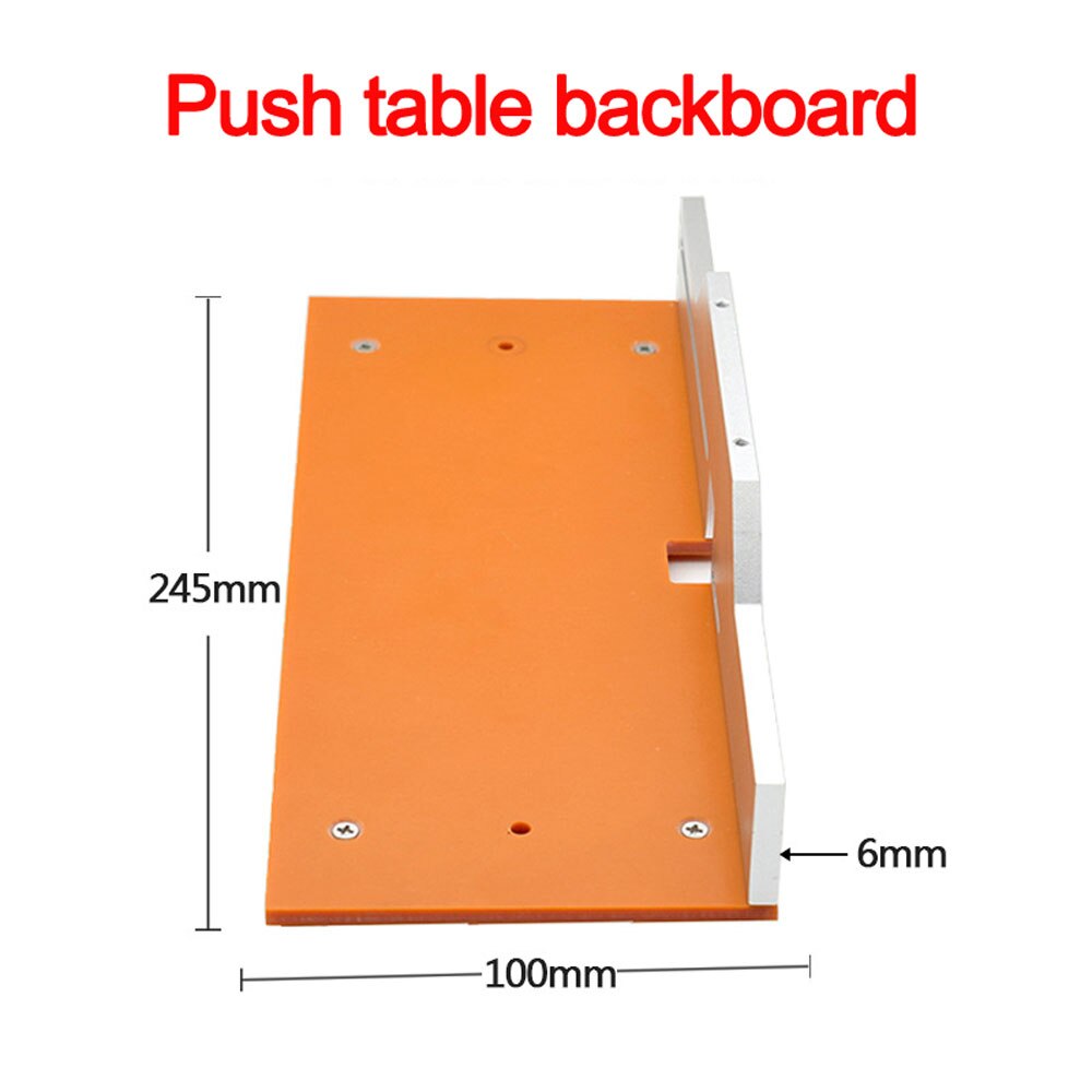 Aluminium Router Table Insert Plate Electric Wood Milling Flip Board with Miter Gauge Guide Set Table Saw Woodworking Workbench: Backing