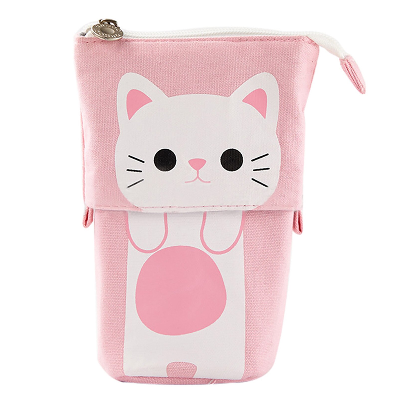 Trousse porte crayons, motif gros chat mignon, fournitures scolaires de , boîte à crayons, papeterie,: C