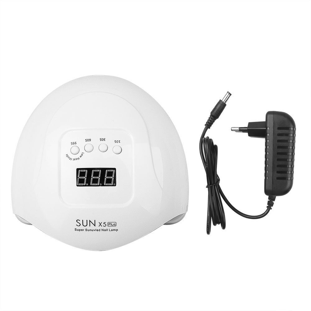 Lampe UV LED pour manucure, sèche-ongles rapide, pour tout vernis à ongles, avec écran LCD, outil de Nail Art, 80W: EU white