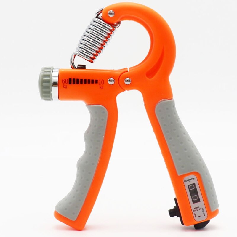 10-60Kg Adjustable Heavy Gripper with counter Fitness Hand Exerciser Grip Wrist Training Spring Finger Pinch Carpal Expander: Orange