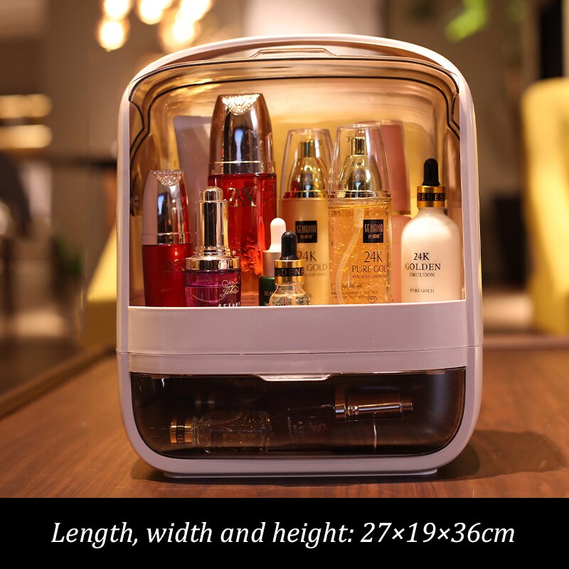 Mode Acryl Cosmetische Box Transparante Make-Up Sieraden Lade Home Storage Boxs Multifunctionele Reizen Cosmetische Organizer: A-S-Pink