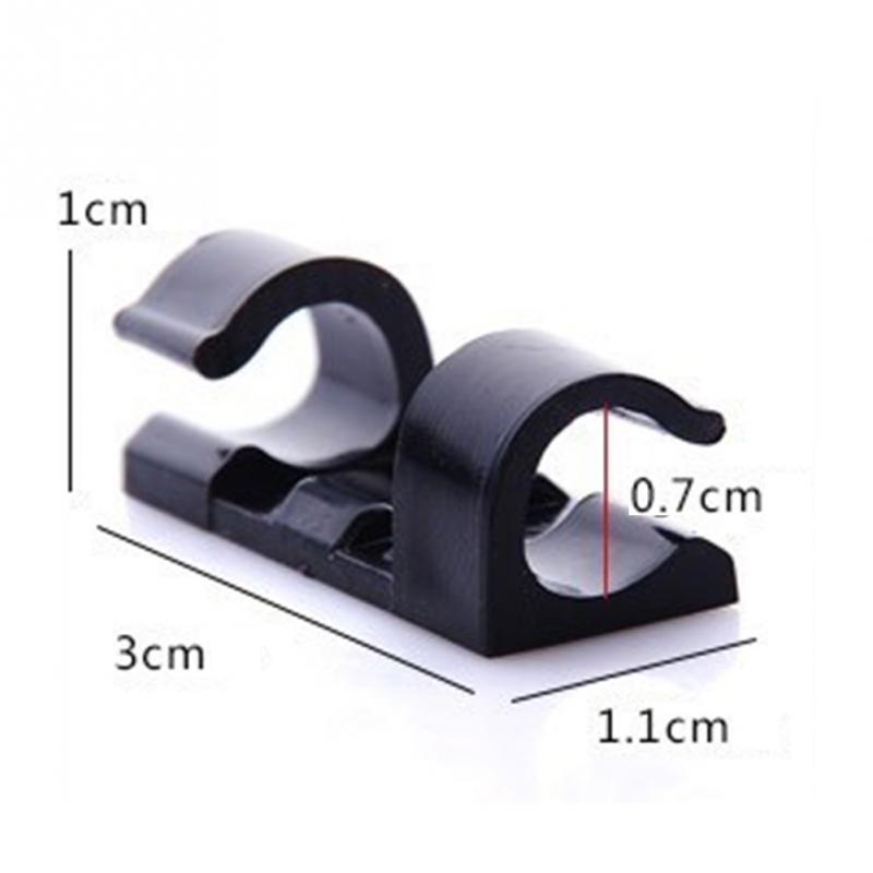 Abrazaderas de Cable de pared de escritorio de gestión, ganchos adhesivos para cables del coche, bobinador de cables, organizador de soporte, 40 Uds.