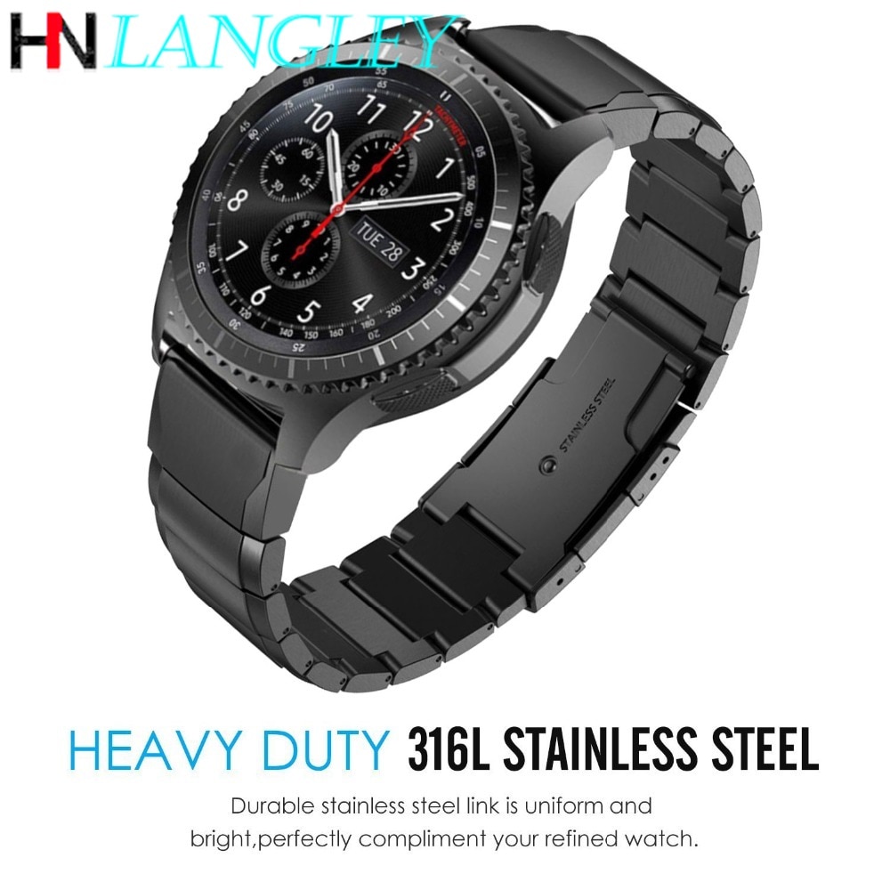 20mm 22mm roestvrijstalen band voor samsung active watch 42mm gear  s3 s2 classic-banden voor huami amazfit gtr bip huawei gt-band