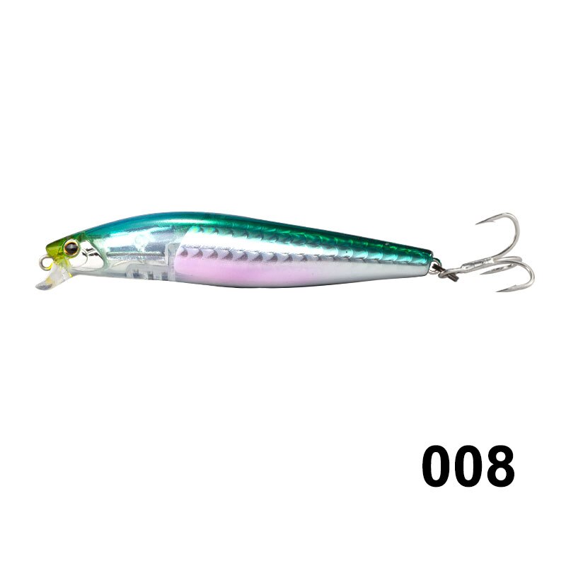 Hunthouse woblere fiskeri lokker 99mm 15g flash boost minnow lokker wolfram vægt system flydende lokkemad dybde 0.1-0.3m: 008