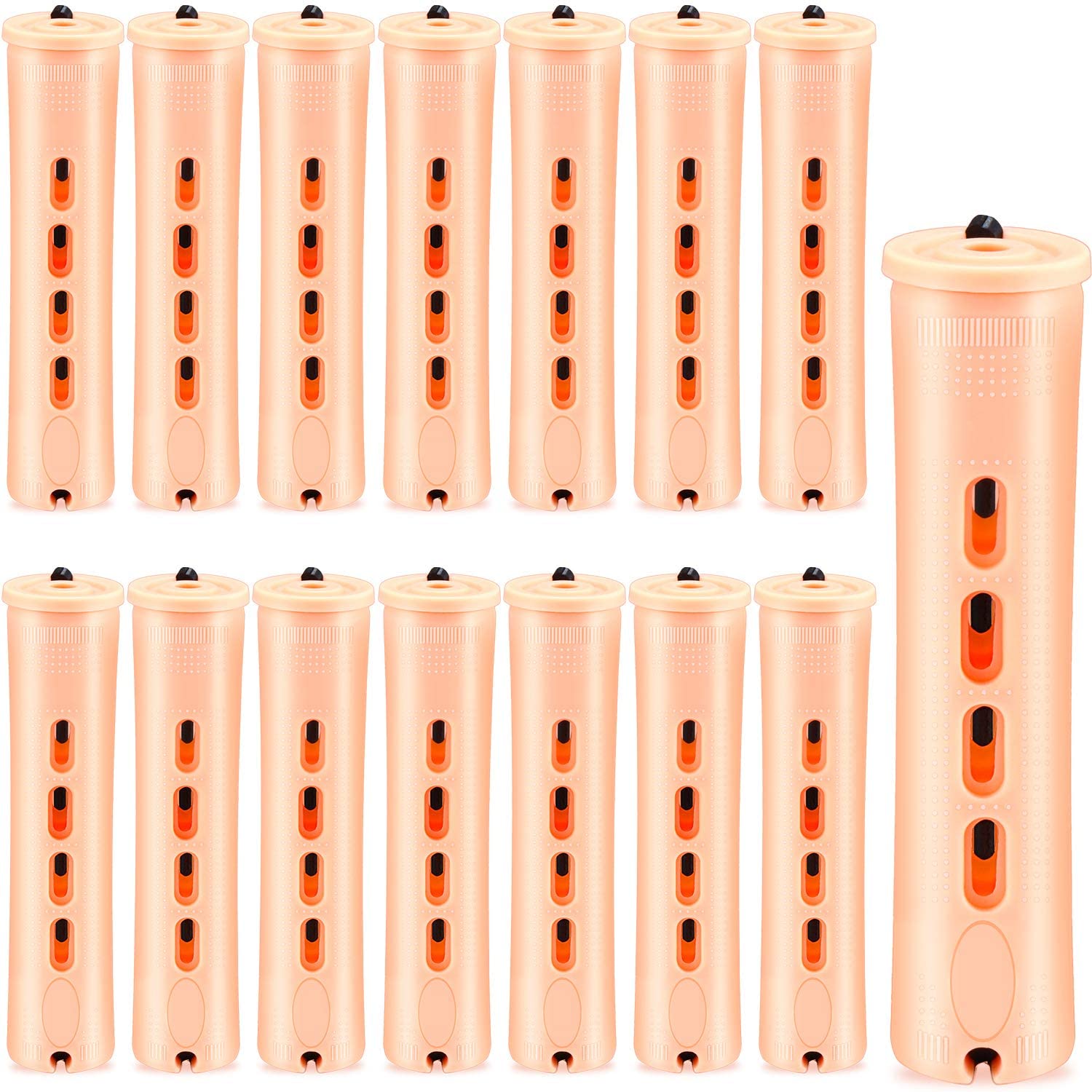 60 Pieces Hair Perm Rods Plastic Cold Wave Rods Hair Curling Roller Hair Styling Hairdressing Tools: 60pcs Light Yellow