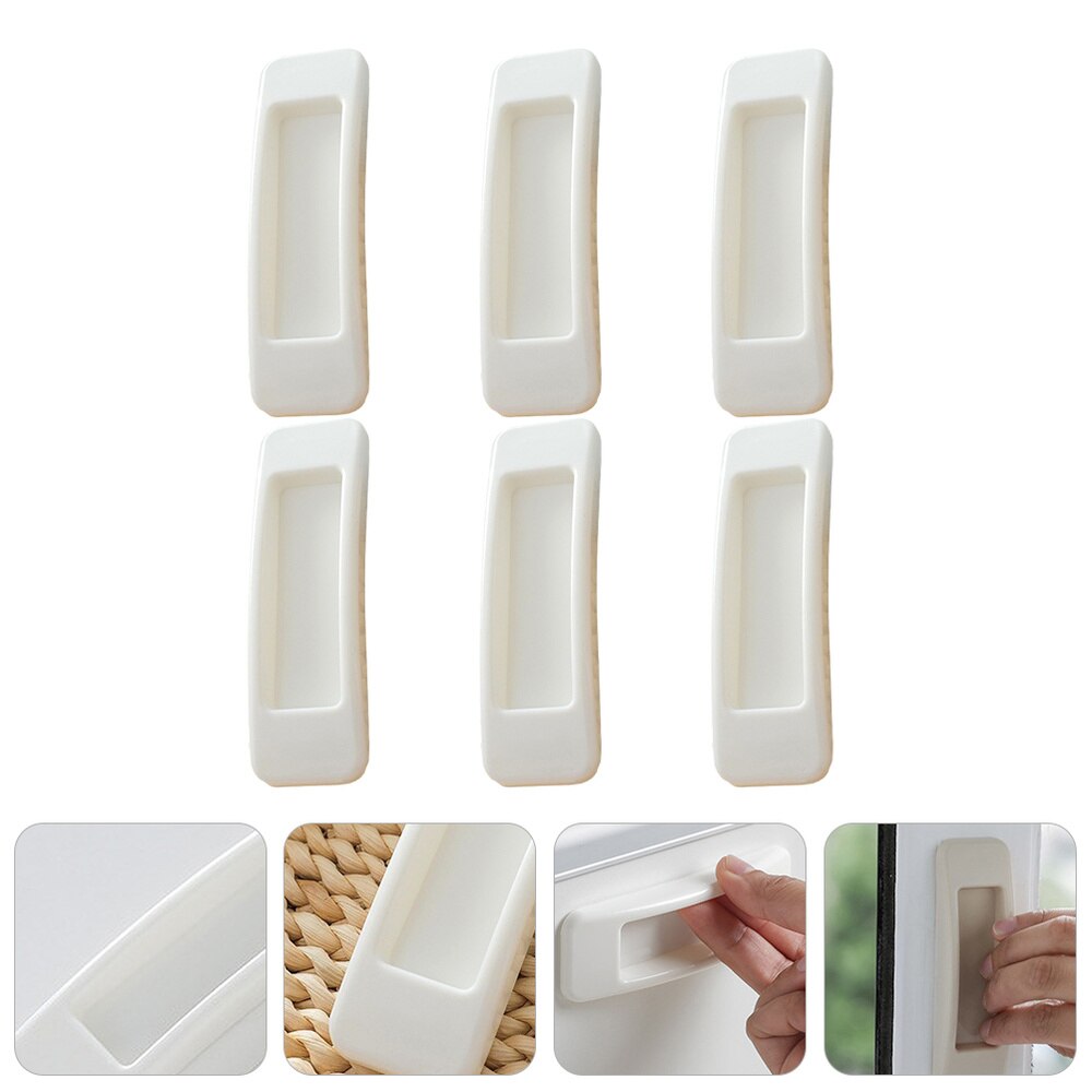 6Pcs Adhesive Door Knobs Practical Wardrobe Handle... – Vicedeal