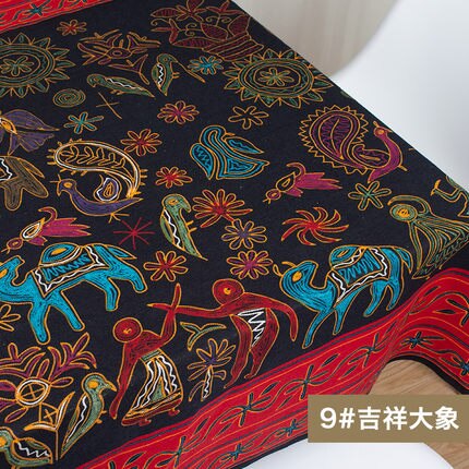 50 x 145cm afrikansk stof bomuld linned vintage print klud gør det selv håndlavet tekstil syning patchwork til tasker kjole dug: 9