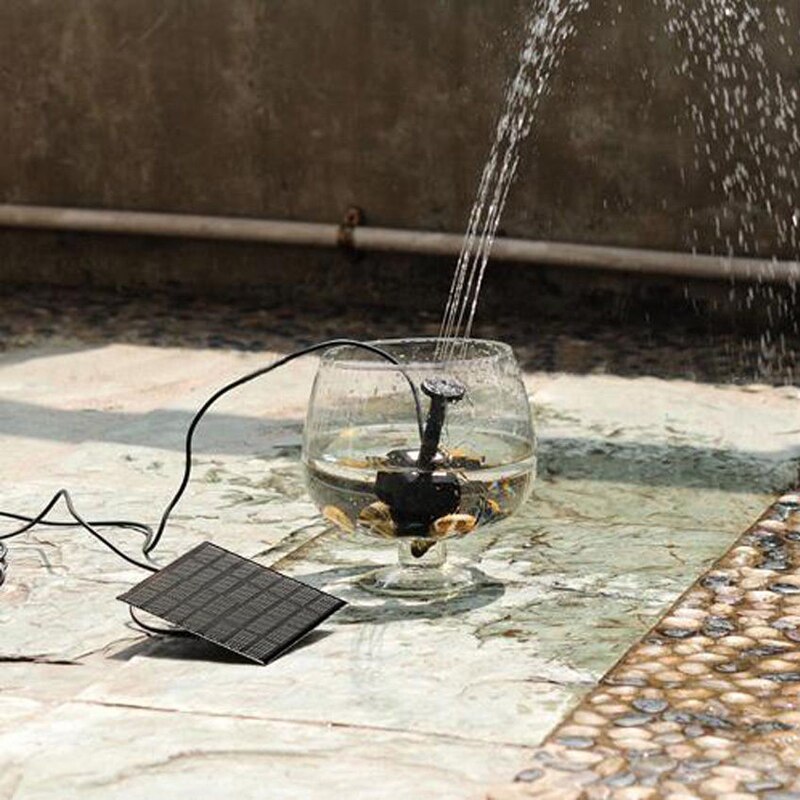 Solar Powered Panel Fountain Garden Pool Pond Submersible Water Pump Features