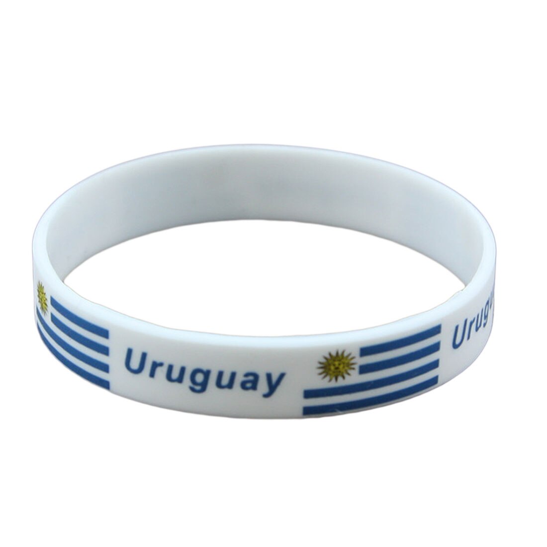 Brand 1pcs Football Fans Bracelet Soccer fan Accessories Football Silicone Bracelet Cheerleading supplies motivational: Uruguay