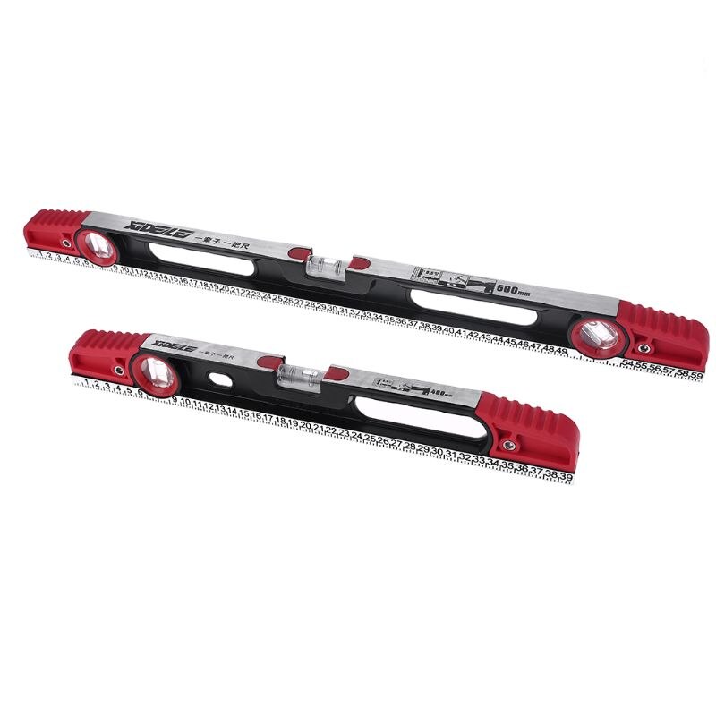 Aluminum Alloy Level Ruler with Level Bubble mm Scale Rule for Building Decoration Measurement Tool