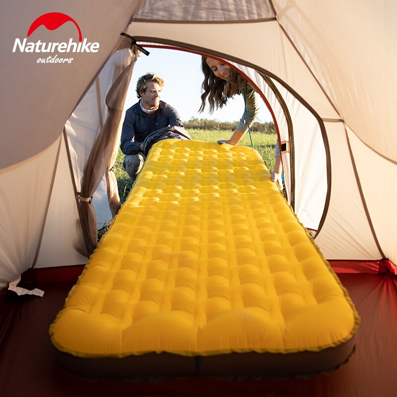 Naturehike Inflatable Mattress Ultralight Folding Bed Portable Single Camping Mat Sleeping Pad 3D Side Wall Inflatable Bed