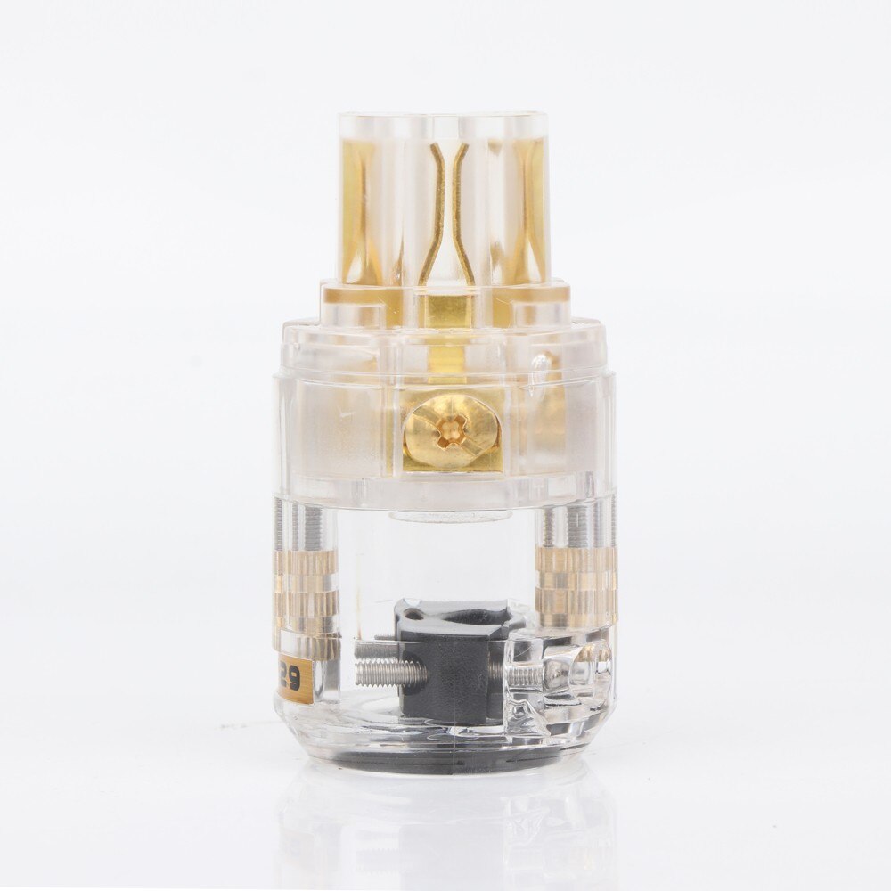 HI-End Schuko Plug EU Version Power Plugs for Audio Power Cable 24K Gold Plated Male Plug Female IEC Connector: Gold   female