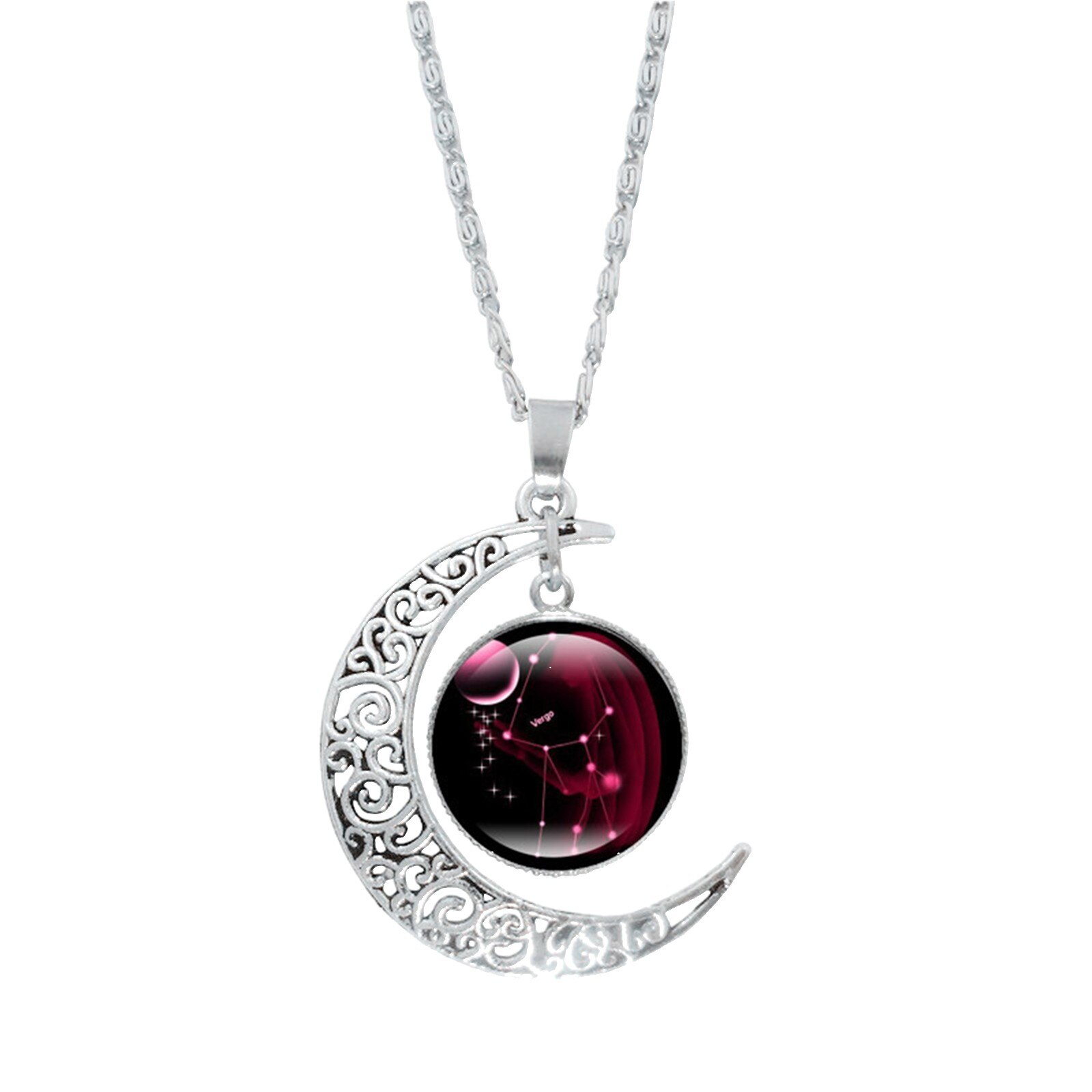 12 costellazione luna collana catena donna strass di lusso girocollo gioielli moda ciondolo regali signore eleganti: L