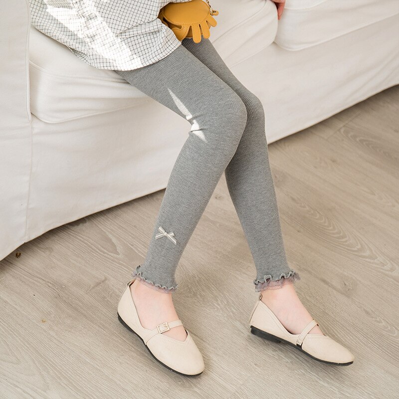 Meisjes Panty Panty Kousen Kant Rand Lente Herfst Dunne Panty Kinderen Leggings Negen Punt Broek Baby Meisje Dans Sokken: C / S  90-105cm
