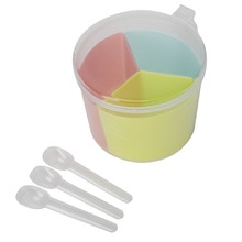 1 st 3 galler kökskryddor keramisk förvaringslåda kaffe te sockerbehållare kanna förseglade burkar med sked 12*12*10cm