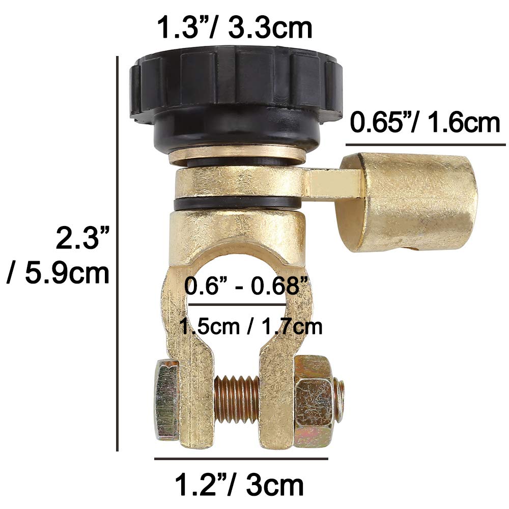 Auto Battery Terminal Link Switch Clamp Top Post Terminal Quick Cut-off Disconnect Isolator Switchs 6V 12V 24V