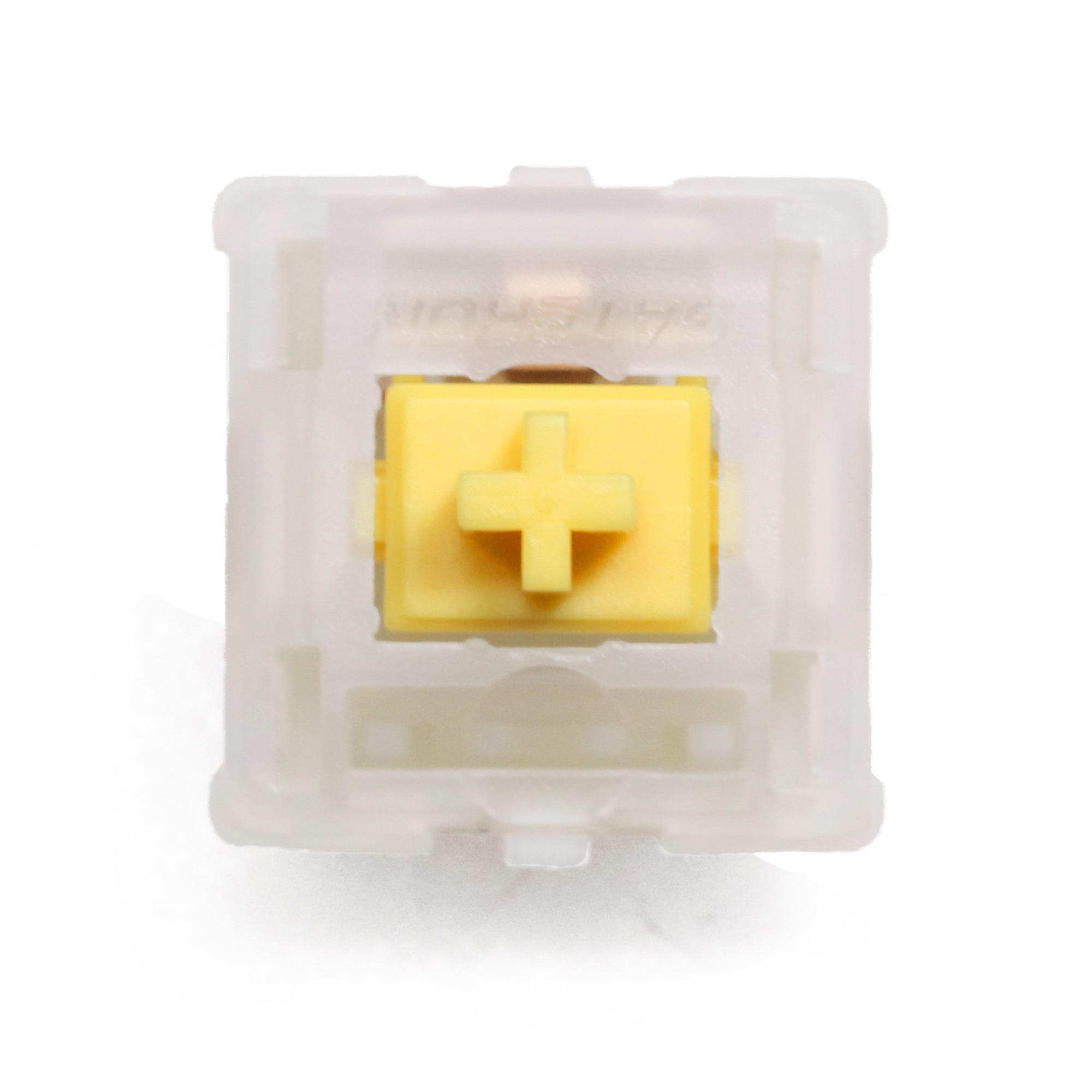 Gateron CAP Milky Yellow V2 Switch Extras 5pin RGB Linear 63g mx stem switch for mechanical keyboard 50m with Acrylic Base Case