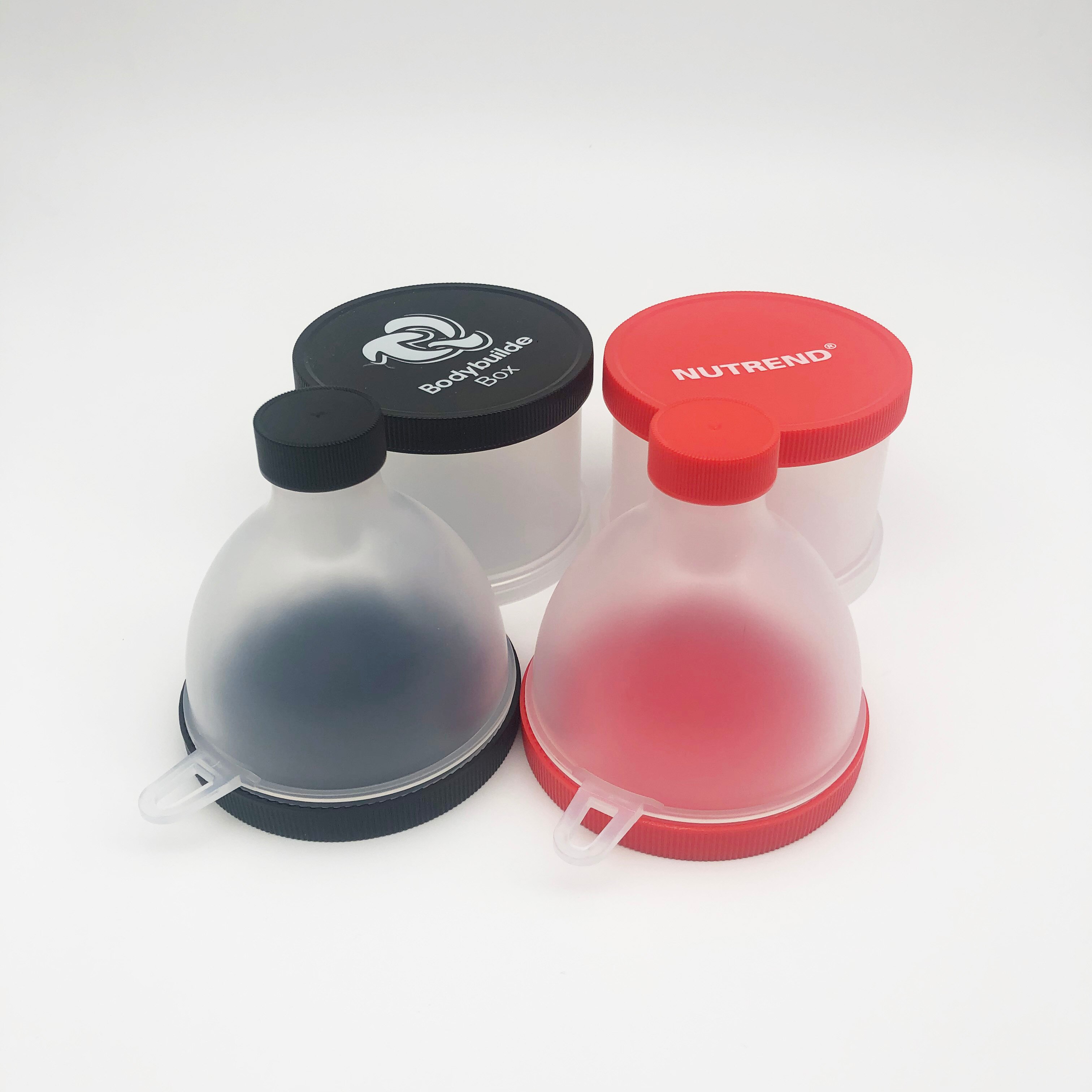 2 Layers 60g Capacity Protein Pill Container,Classic for better Carrying Vitamins&Powder