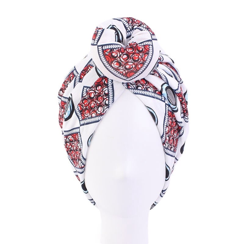 Pannband styling indisk munk hårvård turban mössa chemo dam bomull satin prick huvudskydd motorhuv färgning hårmössa: Stil 6