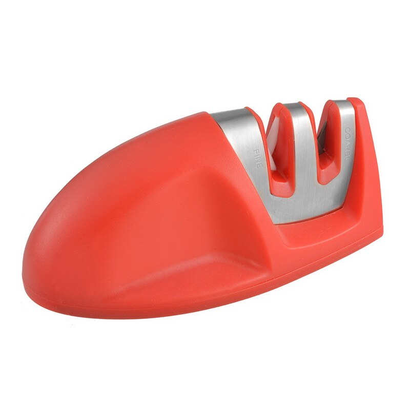 3- trins knivsliber slibning stensliber knive hvæsesten wolfram diamant keramisk slibeværktøj: 10 x 5.5cm rød