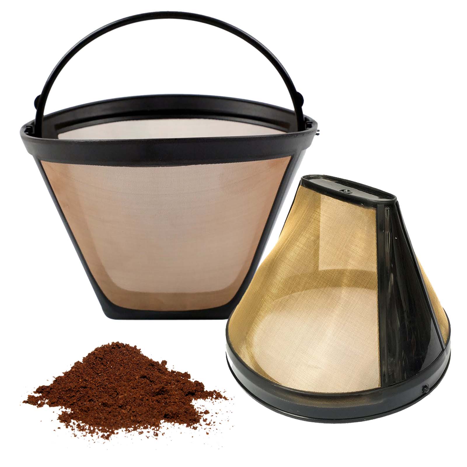 Accesorios para cafetera de acero inoxidable, utensilios de cocina de estilo cónico reutilizables, filtro de café hecho a mano, utensilios de cocina, 1 ud.