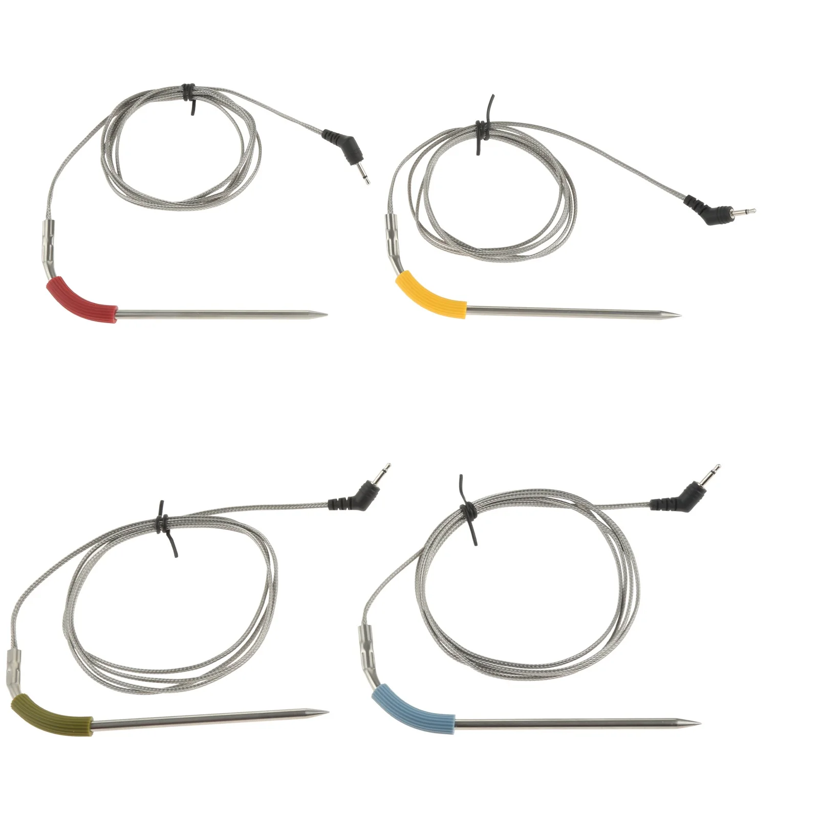 2 Stück/1 Satz Grill-Temperaturfühler Ersatz für Weber Igrill 2/3/Mini-Serie Edelstahl Fleisch Interner Monitor Sensor BBQ