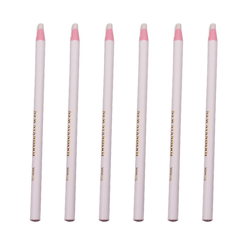 6Pcs Potlood Naaien Krijt Tijdelijke Stof Marker Pen Kleermaker Krijt Voor Glas Kledingstuk Meubels Leer Stof Craft Diy: 6pcs white
