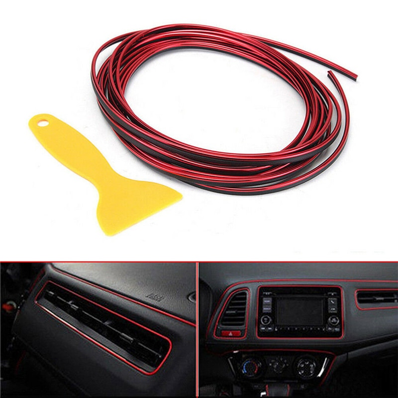 Super Flexibele 5M Auto Interieur Moulding Trim Strip Deur Kloof Edge Moulding Trim Universele Decoratieve Lijn Auto Accessorie