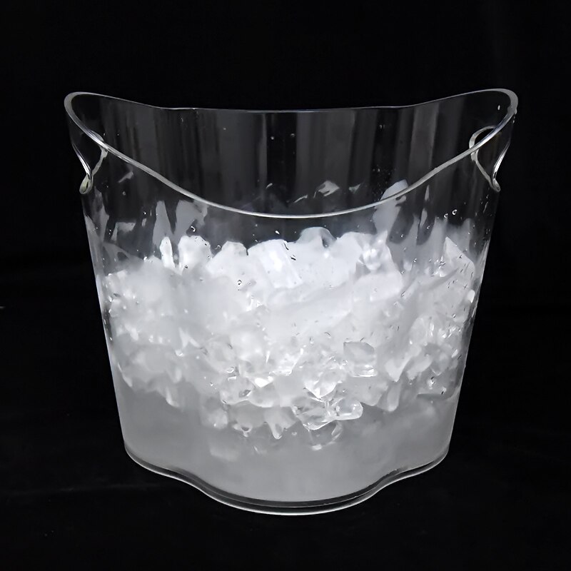 Big 5L Transparent Ice Bucket Champagne Beer Wine Cooler Drink Bottle Holder Ice Tub For Bar/Outside/Home Thick Acrylic