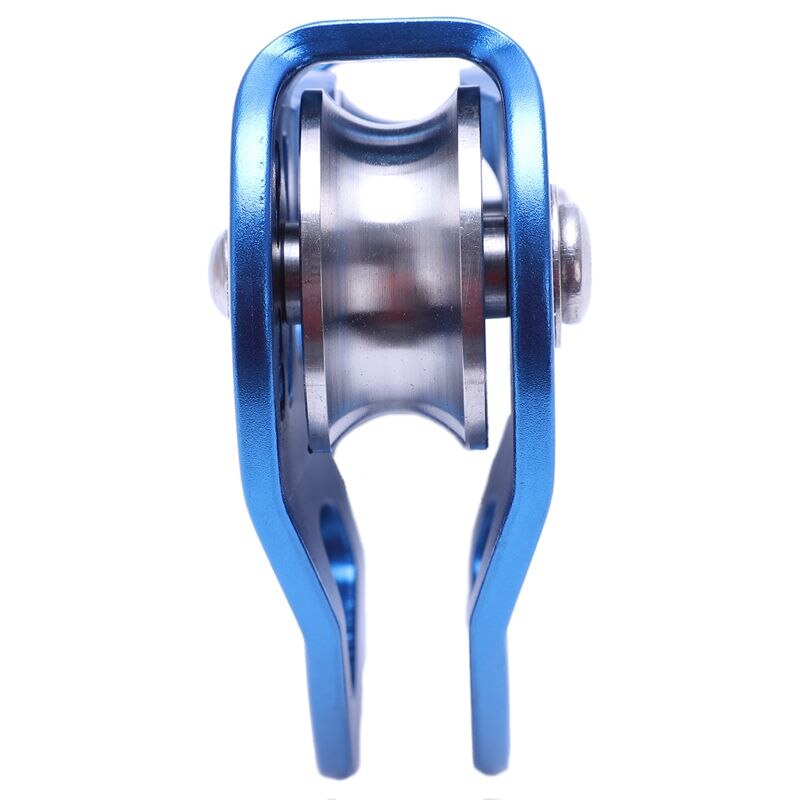 Heart-Shape Climbing Double Pulley Steel Cable Rope 13mm Climbing Device High Speed Zipline Trolley 24KN