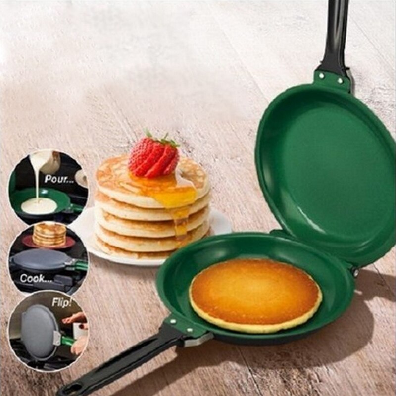 Reversible flip Non-Stick Frying Pan Pancake Egg Cake Maker Machine Kitchenware Pancakes DIY Handmade Bake Pan Baking Machine