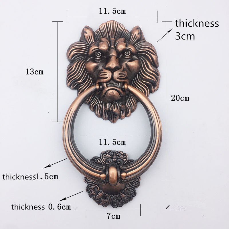 Puppenhaus Miniatur Türklopfer – Antik Gold Löwenkopf – 18 Mm, 1:12 Maßstab – Für Puppenhäuser & Dioramen