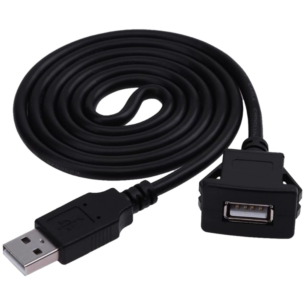3.3ft Car Dashboard Panel Flush Mount Interface Cable With USB 2.0 Connector