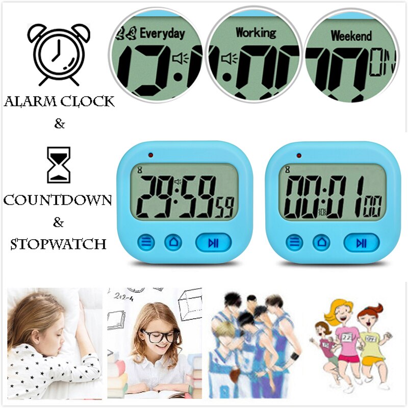 TXL student countdown, stopwatch, vibrate or ringing, mini travel clock, pocket clock, alarm clock, small clock