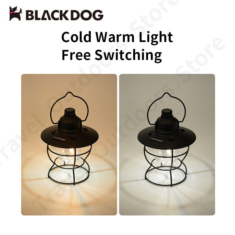 Naturehike-BLACKDOG Ultralight Portable Camping Light Hanging Type IPX4 Waterproof Outdoor Retro Lamp Adjustable Brightness