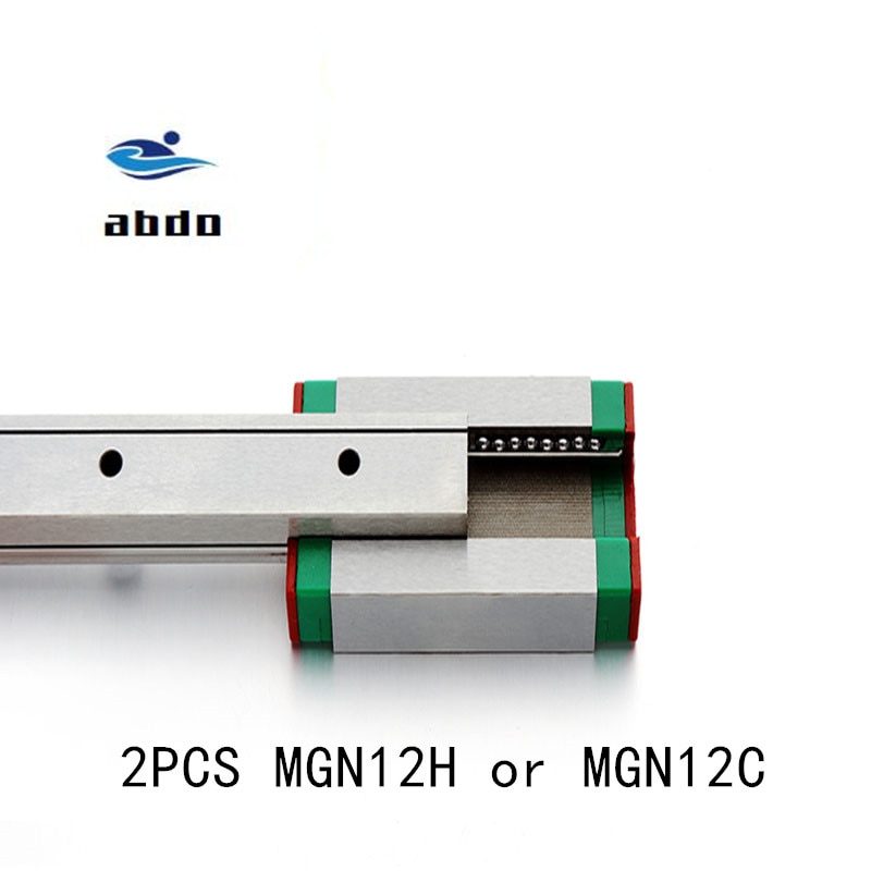 Høy 2 stk mgn 12h mgn 12c lineær lager glideblokk matcher bruk med mgn 12 lineær guide for cnc xyz diy graveringsmaskin